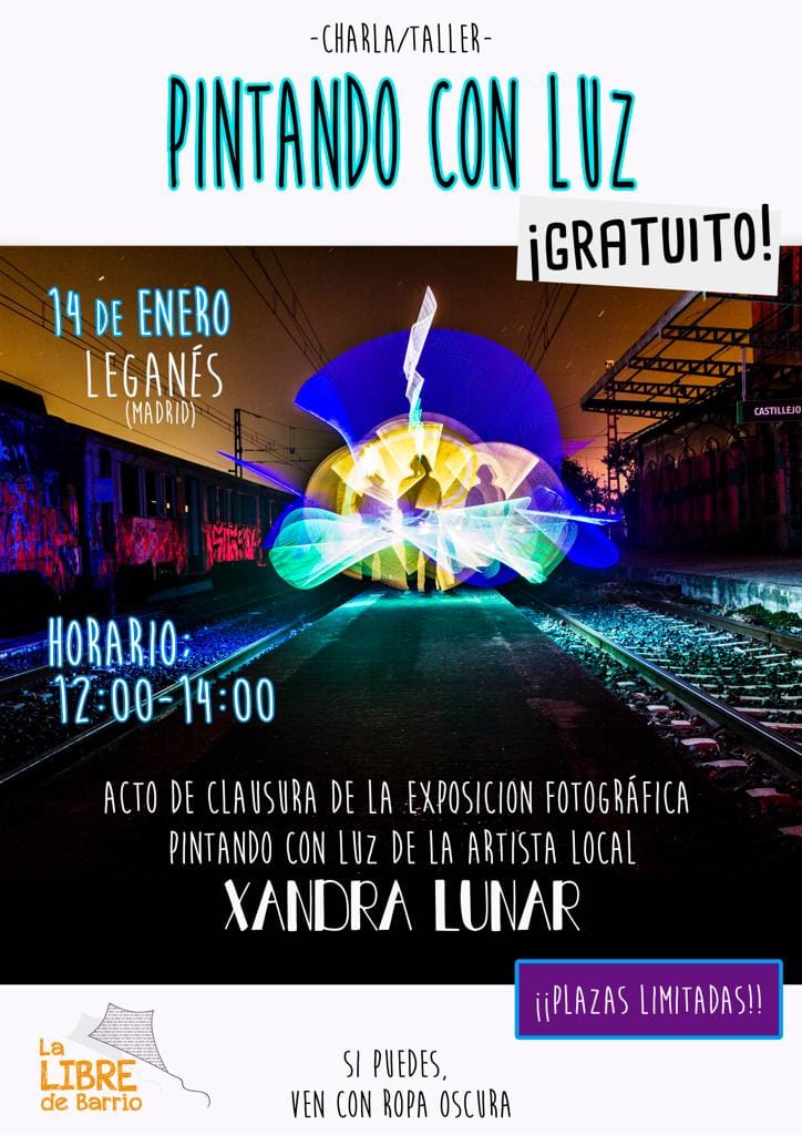 exposición y taller de 'Pintando con Luz' con Xandra Lunar